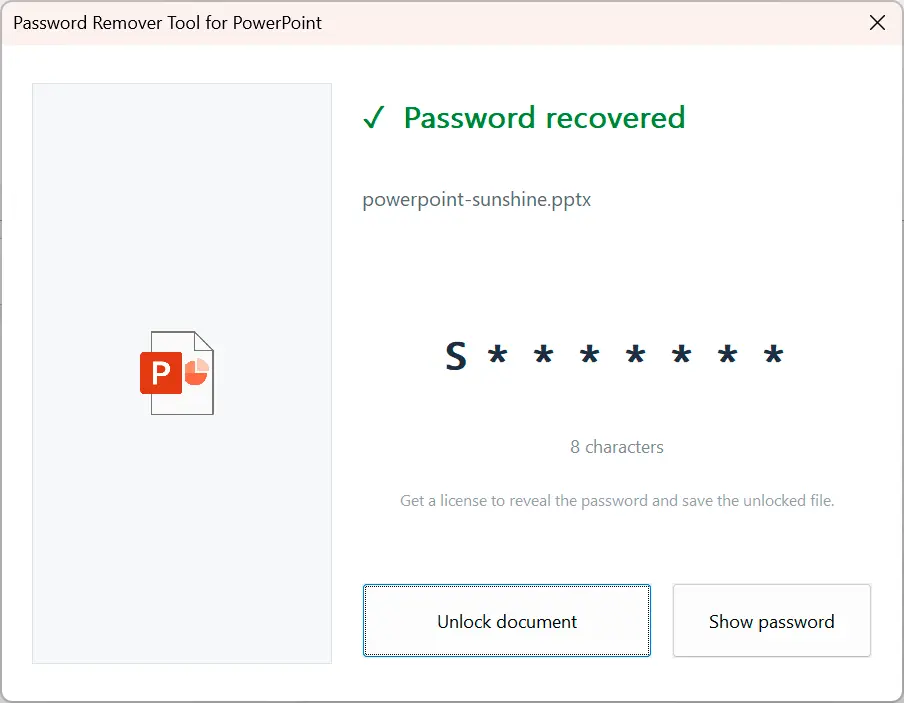 Read the password.