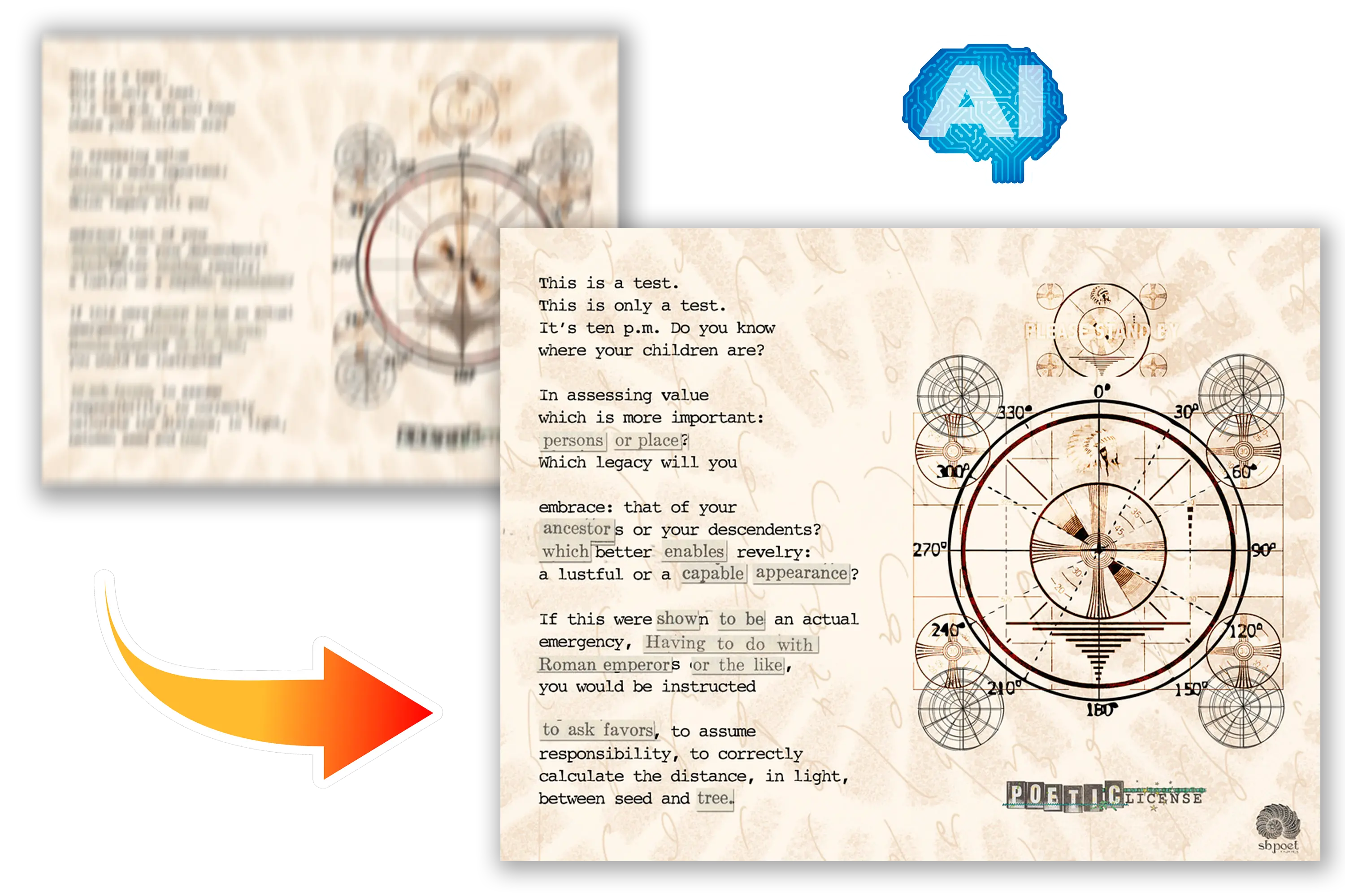 Enhance text quality in images before printing..