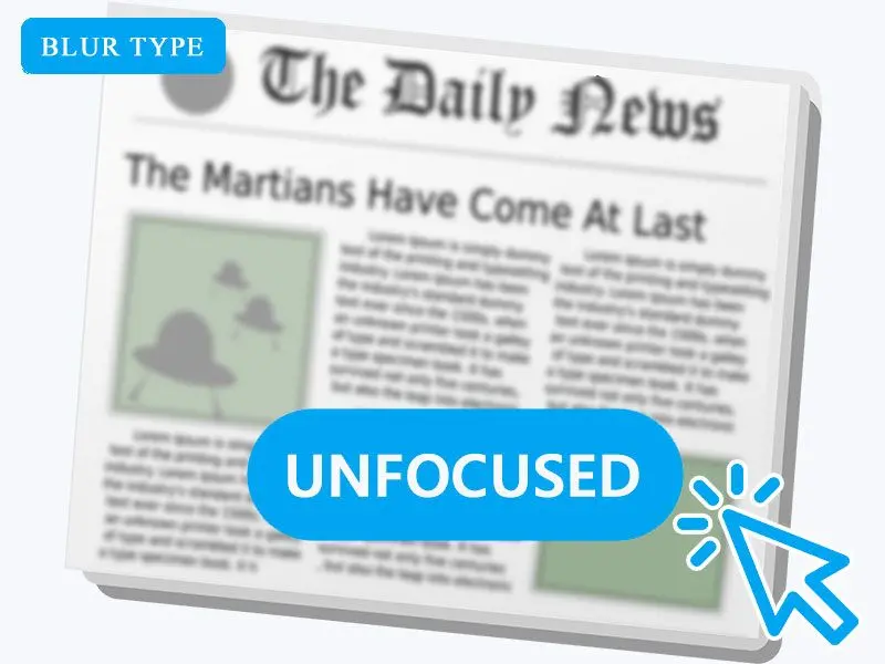 (Optional) Select blur type.