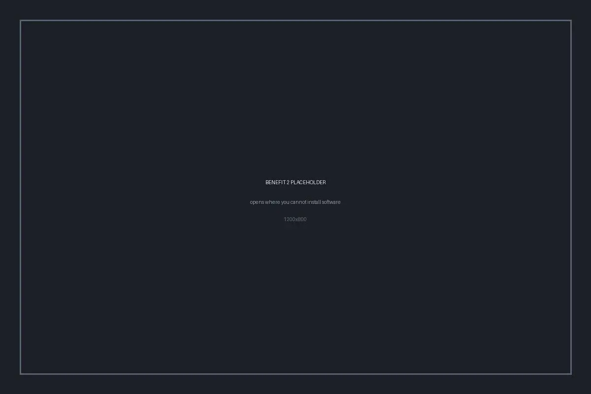 Open it where you cannot install software.