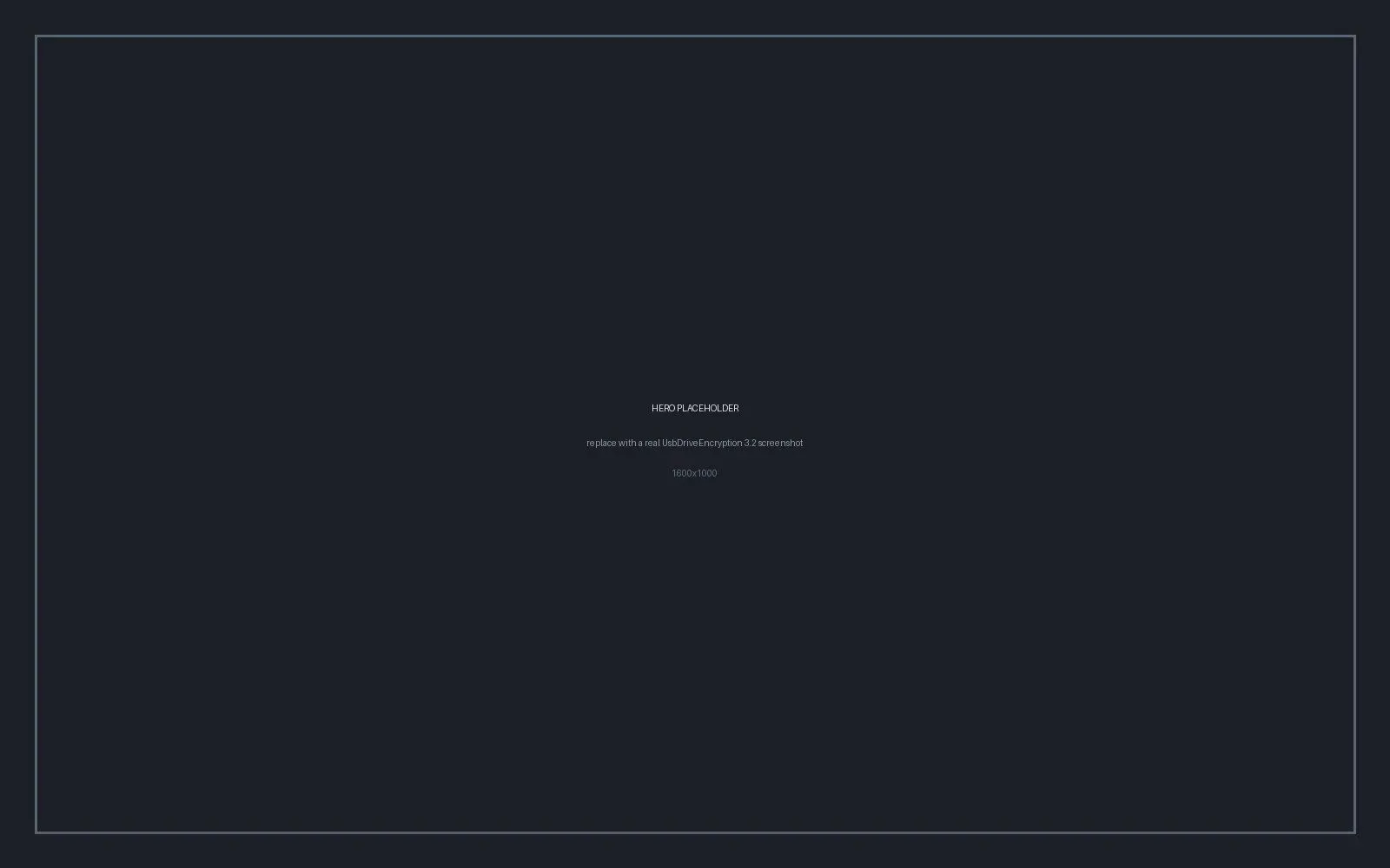 USB Drive Encryption Screenshot.