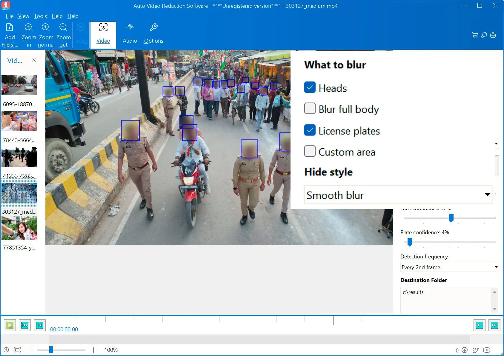 Choose a censoring method and objects to censor.