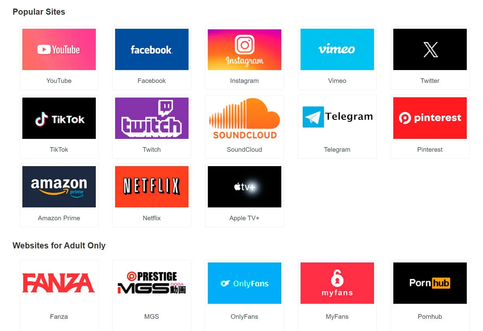 Playlists, Shorts, Live Streams.