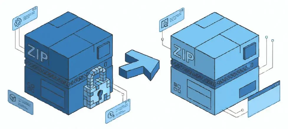 The original ZIP file is never rewritten.