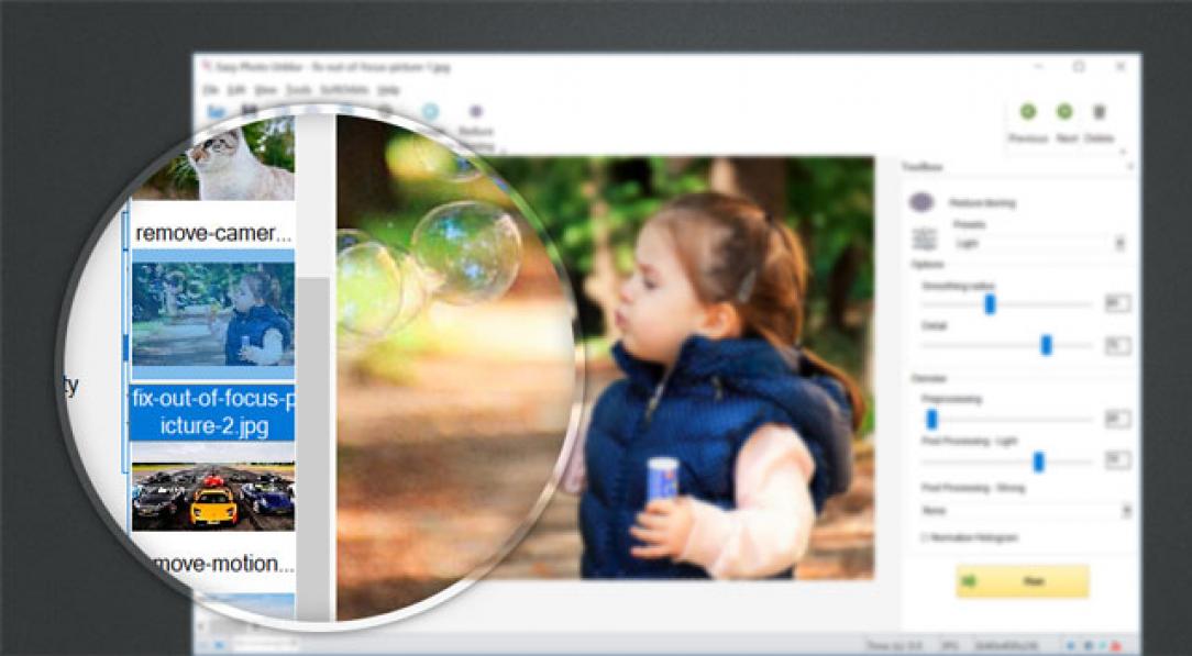 add blurred photos.