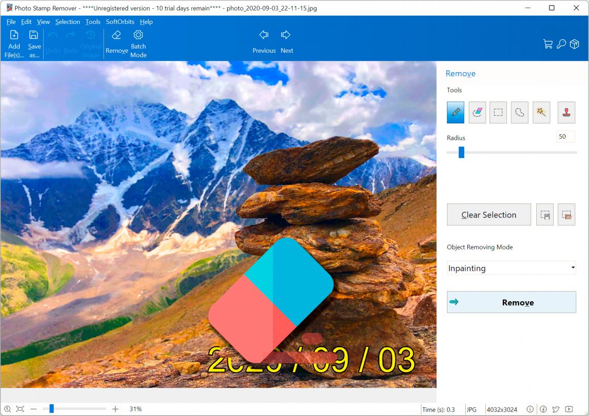 SoftOrbits Watermark Remover.