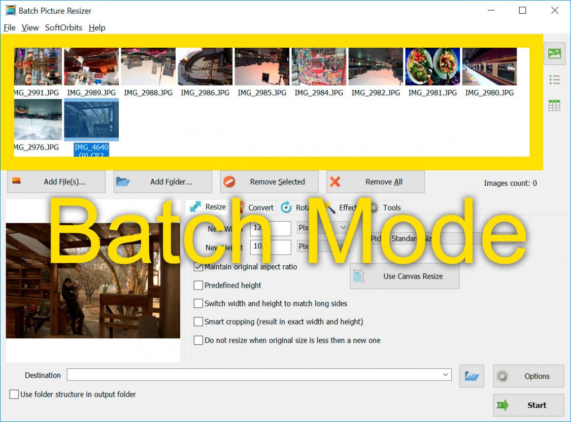 Batch mode. Convert multiple CR2 photos to JPG..